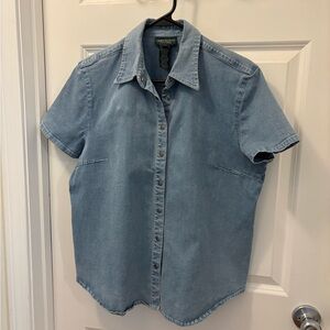 Ralph Lauren Light Blue Denim Snap-Up Shirt